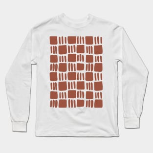 Abstract squares - brick red Long Sleeve T-Shirt